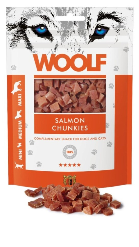 WOOLF pochoutka salmon chunkies  100g