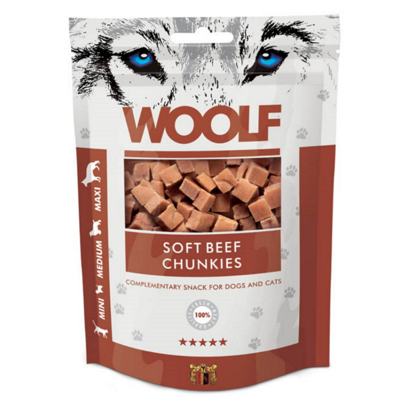WOOLF pochoutka beef chunkies  100g