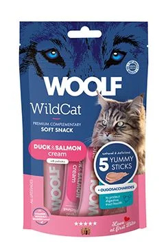 WOOLF WildCat Cream Functional Duck&Salmon  5x14g