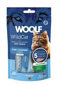 WOOLF WildCat Cream Functional Cod&Chicken  5x14g