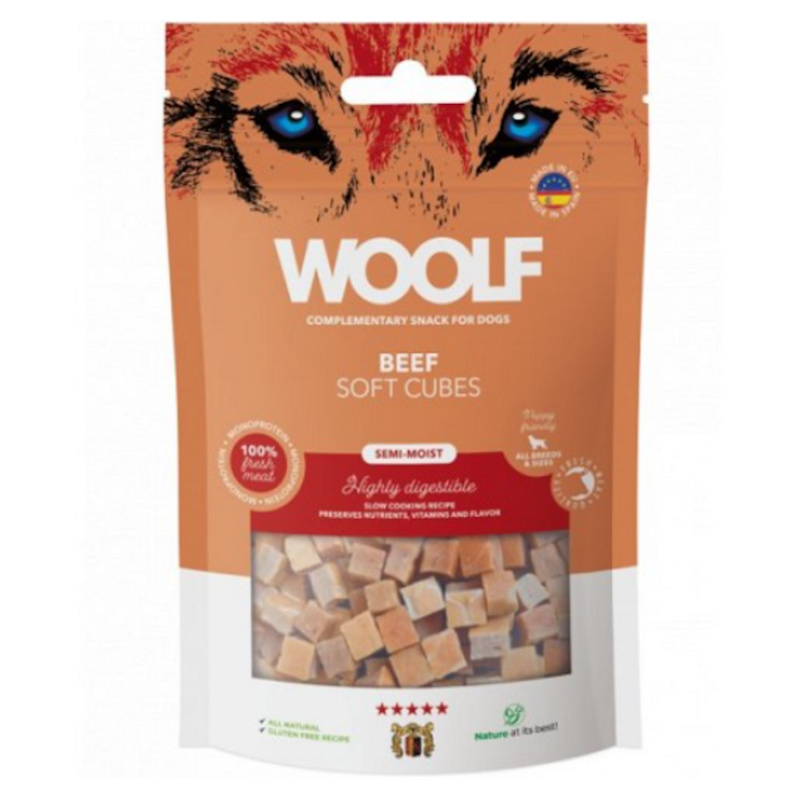 WOOLF pochoutka Soft Cubes Beef  100g