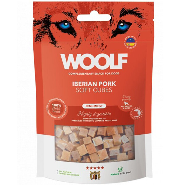 WOOLF pochoutka Soft Cubes Iberian Pork  100g