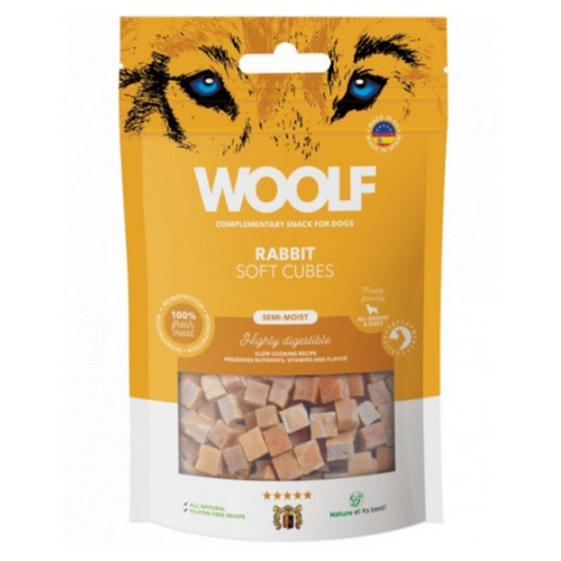 WOOLF pochoutka Soft Cubes Rabbit  100g