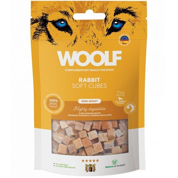 WOOLF pochoutka Soft Cubes Rabbit  100g