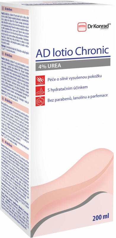 Dr Konrad AD lotio® Chronic tělové mléko pro suchou až velmi suchou pokožku 4% Urea 200 ml
