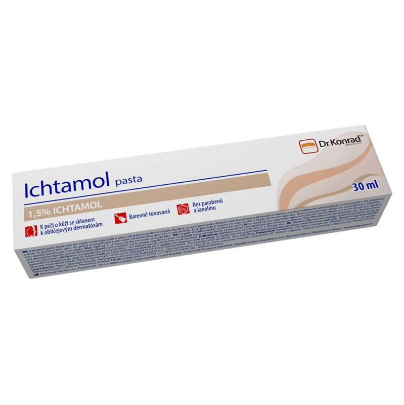 Dr Konrad Ichtamol pasta pro citlivou pleť se sklonem k akné 30 ml
