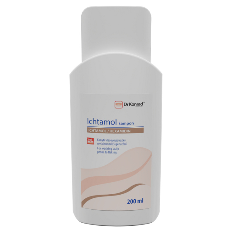 Dr Konrad Ichtamol šampon pro šupinatou a podrážděnou pokožku 200 ml