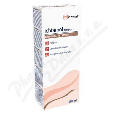 Dr Konrad Ichtamol šampon pro šupinatou a podrážděnou pokožku 200 ml