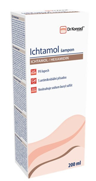 Dr Konrad Ichtamol šampon pro šupinatou a podrážděnou pokožku 200 ml