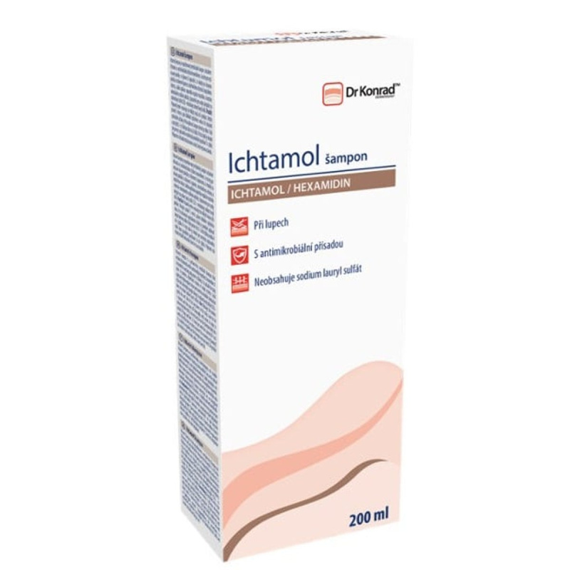 Dr Konrad Ichtamol šampon pro šupinatou a podrážděnou pokožku 200 ml