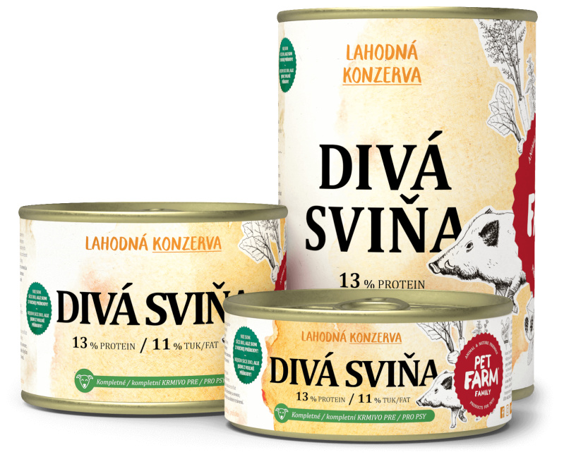 Pet Farm Family Divá sviňa konzerva pro psy 180g