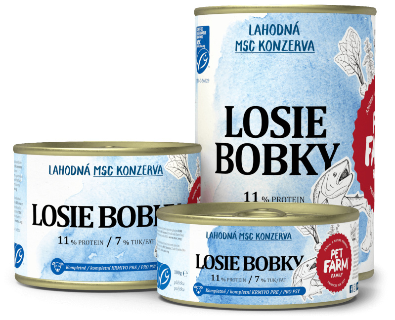 Pet Farm Family MSC Losie bobky konzerva pro psy 400g