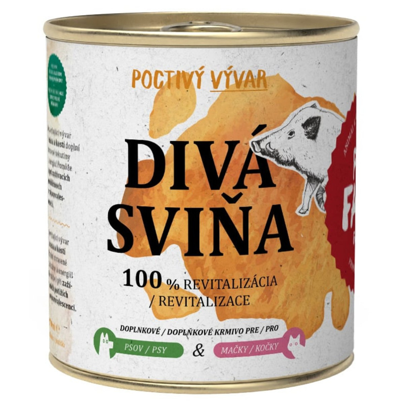 Pet Farm Family Poctivý vývar pro psy a kočky z divočáka