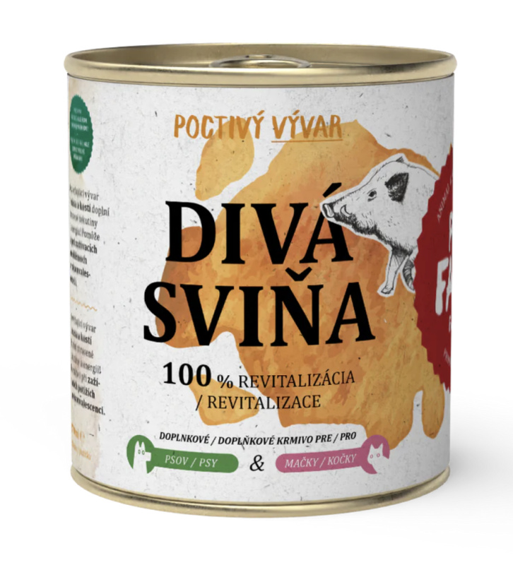 Pet Farm Family Pet Farm Vývar pro psy a kočky Divá sviňa, 270 ml
