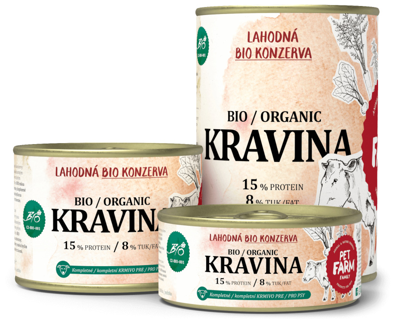 Pet Farm Family BIO Kravina konzerva pro psy 100g
