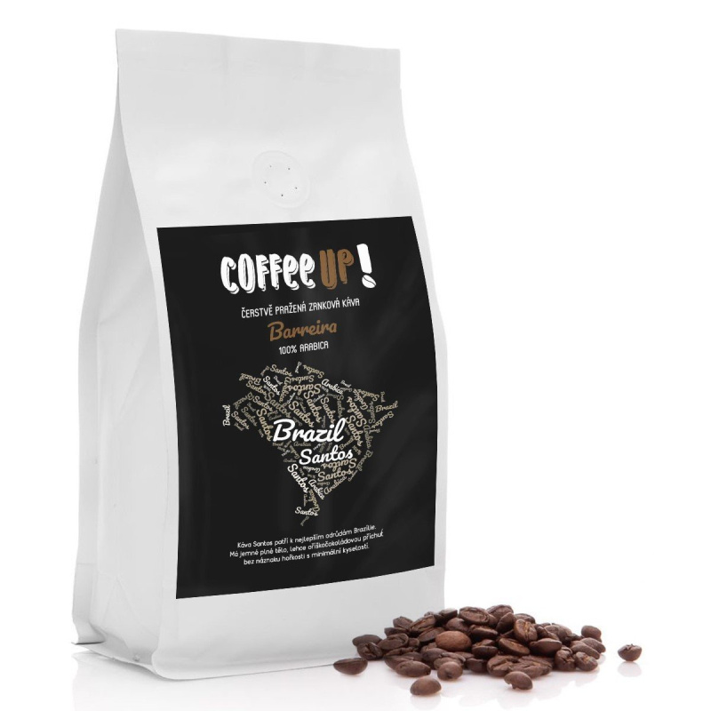 Coffee UP! Brazil Santos Čerstvě pražená 100% arabica