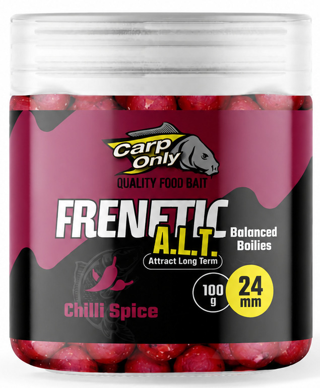 Carp only vyvážené boilies frenetic a.l.t. balanced chilli spice 100 g - 24 mm