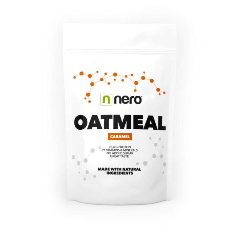 NERO Proteinová instantní ovesná kaše Nero, Karamel, 1kg, 20 porcí