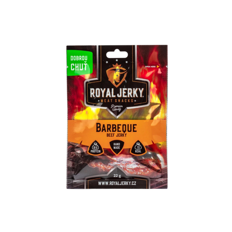 Royal Jerky Hovězí sušené maso BARBECUE, 22 g