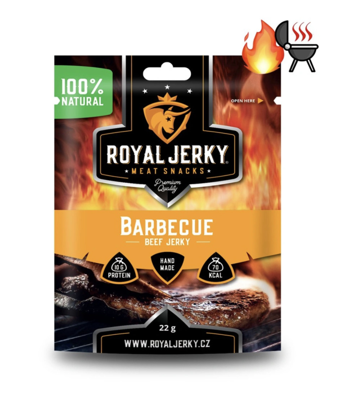 Royal Jerky Hovězí sušené maso BARBECUE, 22 g