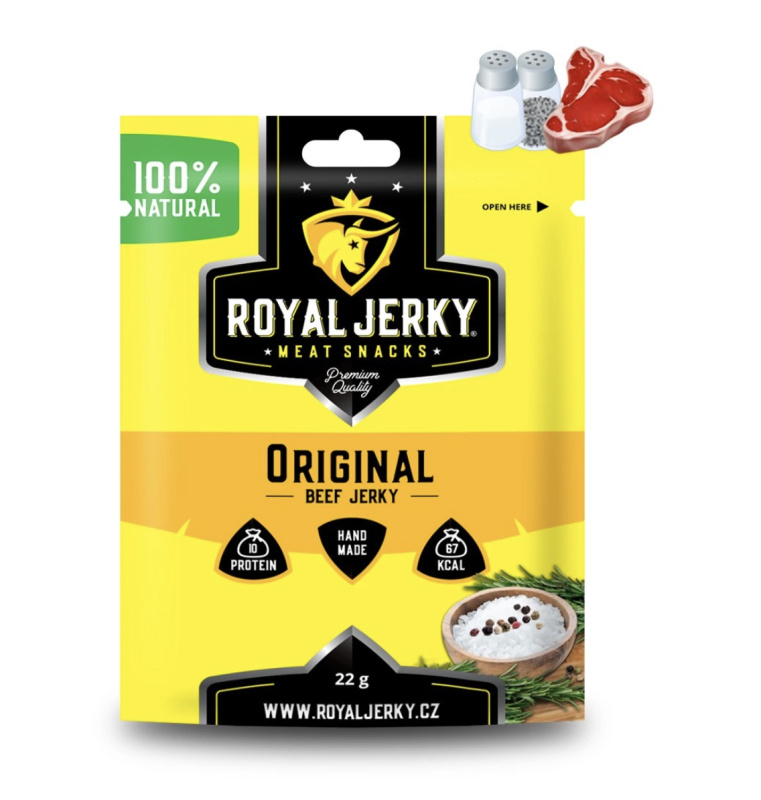 Royal Jerky: Original 22 g (hovězí sušené maso)