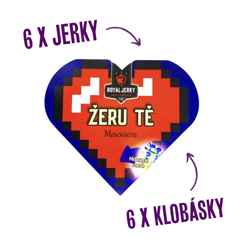 Royal Jerky: Masoniéra (6x jerky, 6x klobáska, dárek)