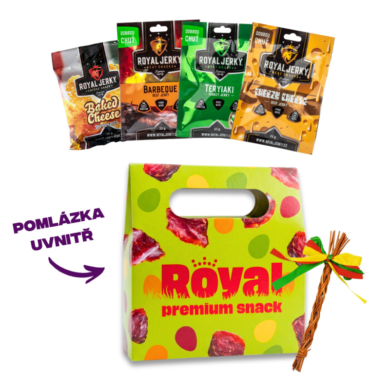 Royal Jerky - Velikonoční pomlázka 3x jerky, 1x sýr