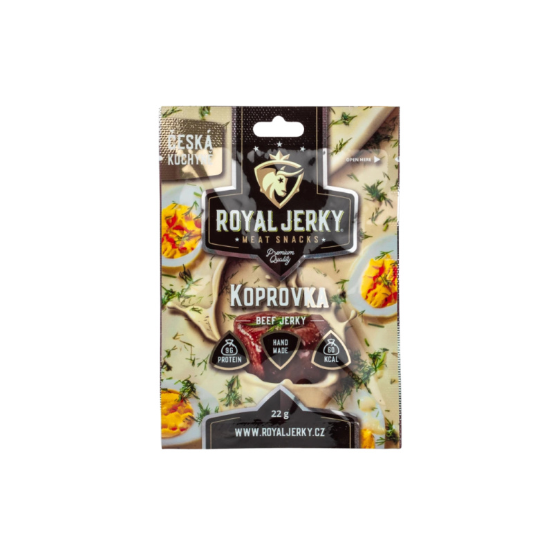 Royal Jerky Hovězí sušené maso KOPROVKA, 22 g
