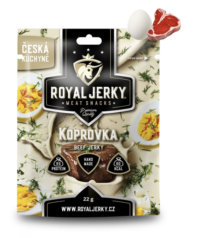 Royal Jerky Hovězí sušené maso KOPROVKA, 22 g
