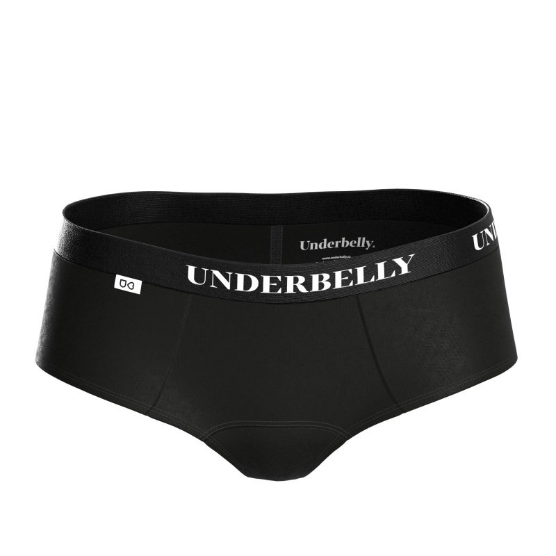 Menstruační kalhotky Underbelly Lowee černé (LOWEE-CE-CE-1-PAD) XS