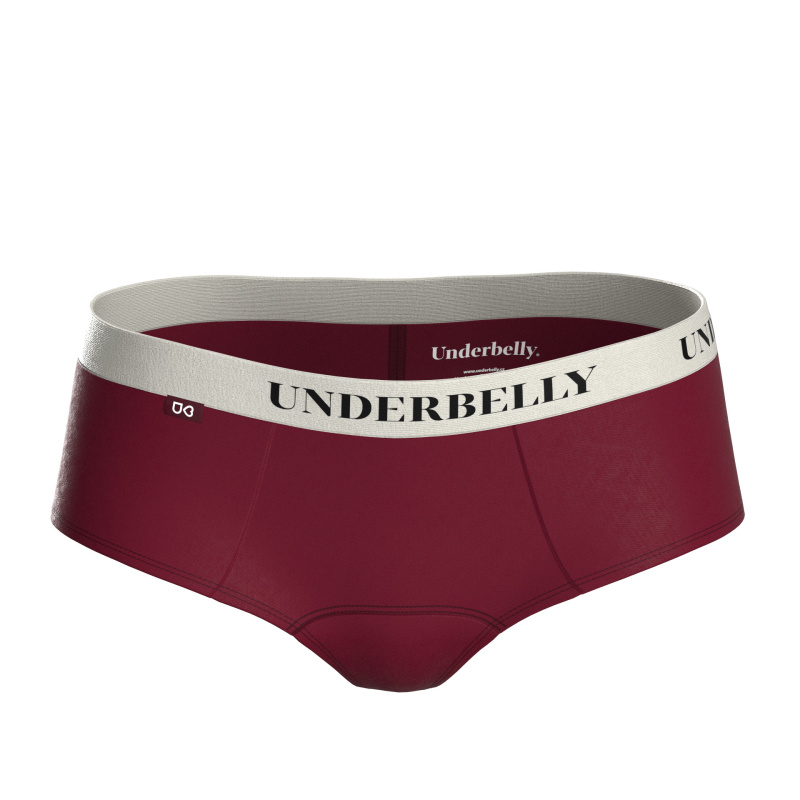 Menstruační kalhotky Underbelly Lowee červené (LOWEE-BO-BI-1-PAD) XL