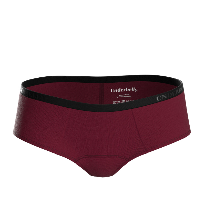 Menstruační kalhotky Underbelly Univers červené (LOWEE-BO-EM-1-MM) M
