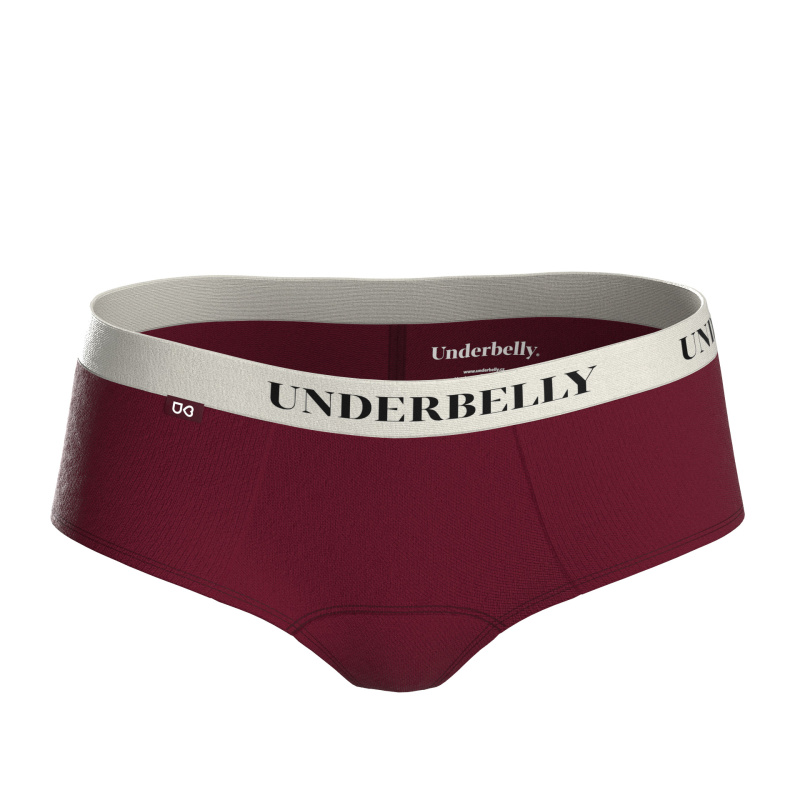 Menstruační kalhotky Underbelly Lowee červené (LOWEE-BO-BI-1-MM) L