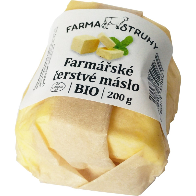 Farma Struhy BIO Farmářské čerstvé máslo