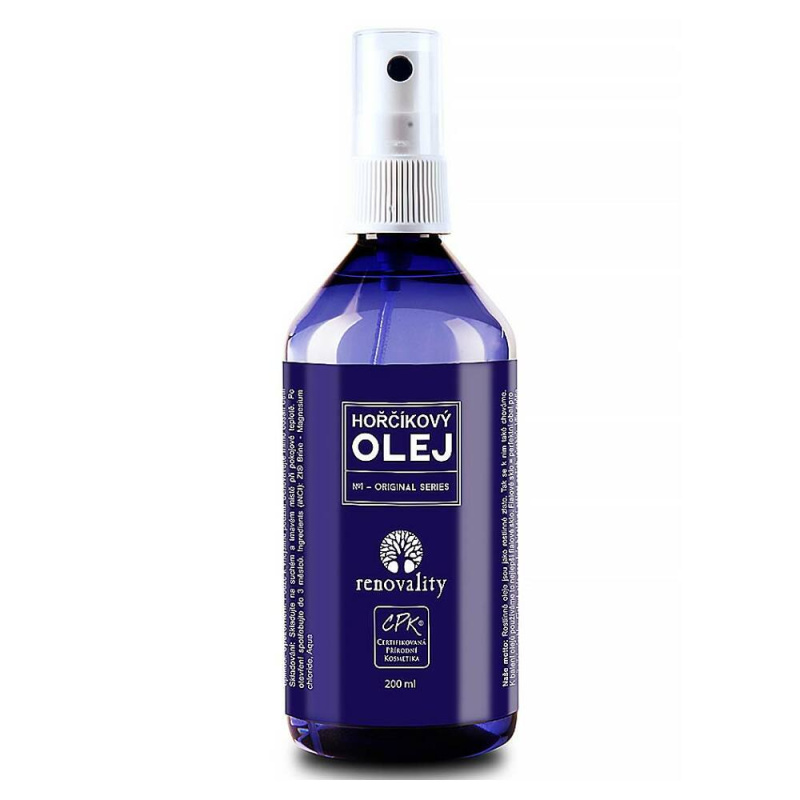 RENOVALITY Hořčíkový olej s rozprašovačem, 200 ml