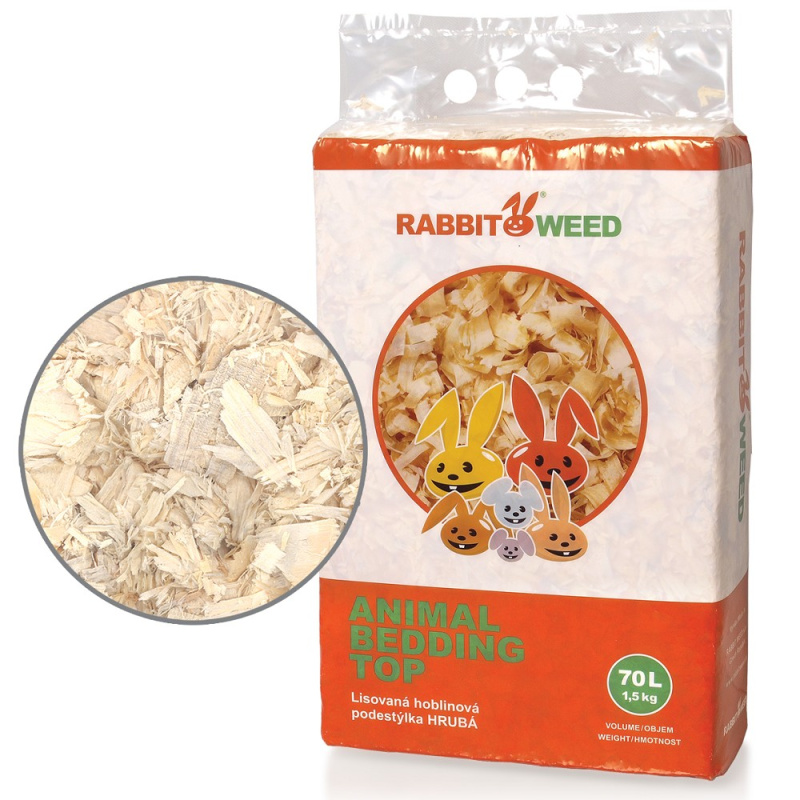 Hobliny  podestýlka lis. hrubá TOP RabWeed 70l/1,5 kg