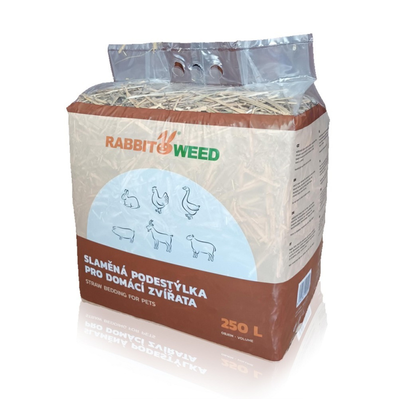 Podestýlka slaměná pro domácí zvířata RabWeed 250l