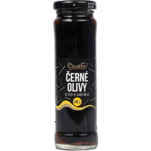 Bassta černé olivy bez pecky 142g