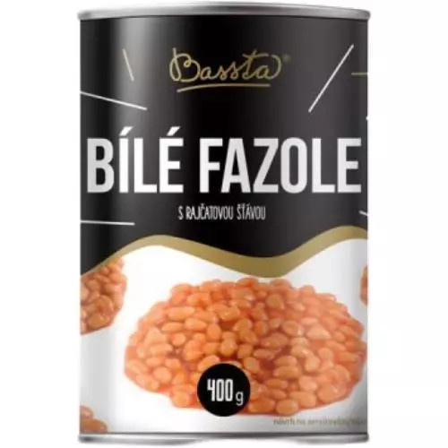 BASSTA Bílé fazole v rajčatové omáčce 400 g
