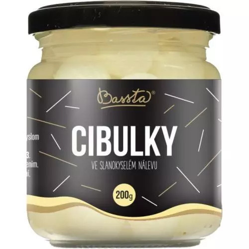 BASSTA Cibulky ve slanokyselém nálevu 200 g