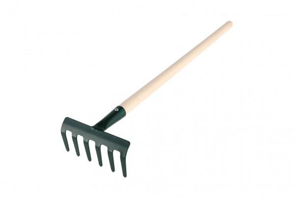 Teddies hrábě s násadou zelená