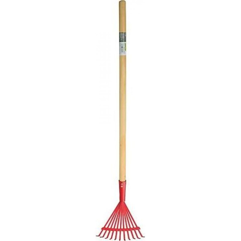 Teddies Hrábě planžetové červené s násadou kov/dřevo 80cm nářadí