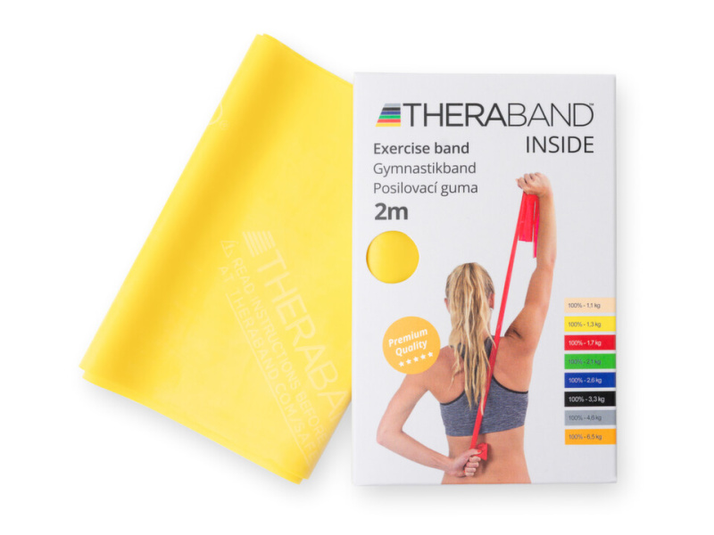 Thera-band posilovací guma 2 m - žlutá slabá