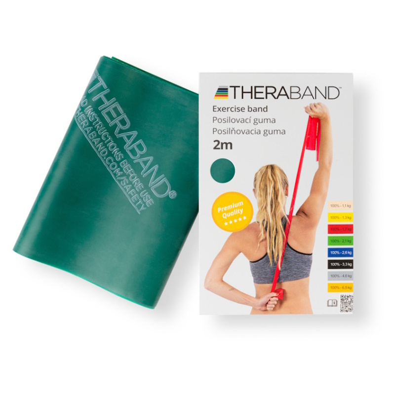 Thera-band posilovací guma 2 m - zelená silná 