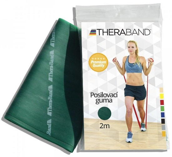 Thera-band posilovací guma 2 m - zelená silná 