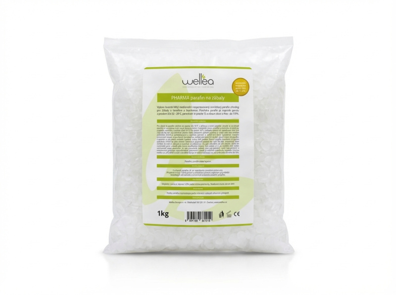 WELLEA Pharma Parafín na zábaly Perličky 52°C  1 kg