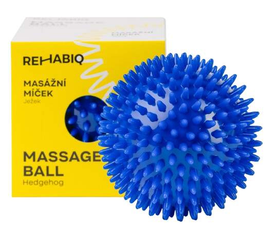 REHABIQ Masážní míček ježek modrý 10 cm