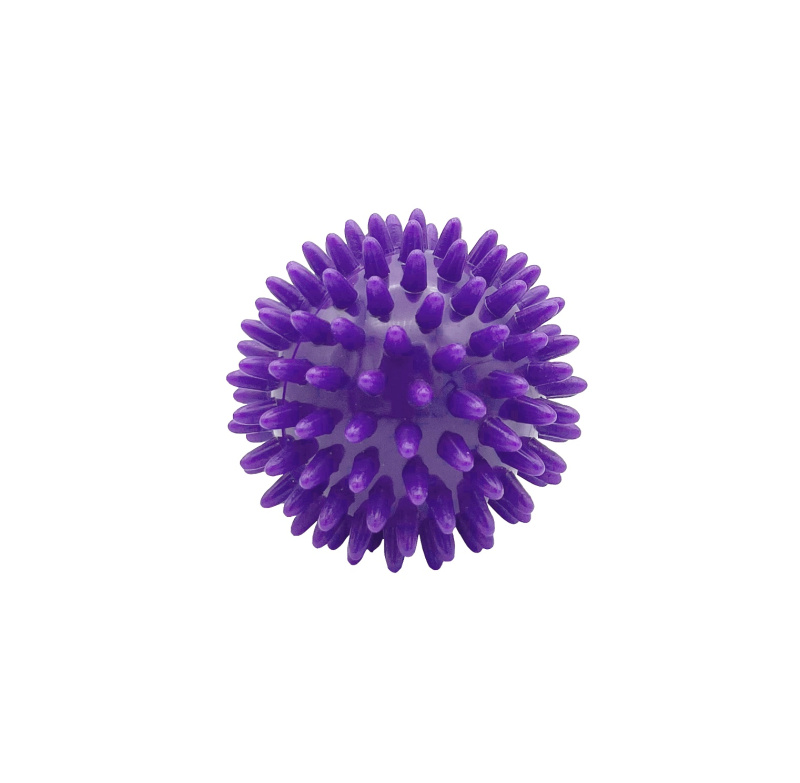 Rehabiq Masážní míček ježek, 7 cm, fialový