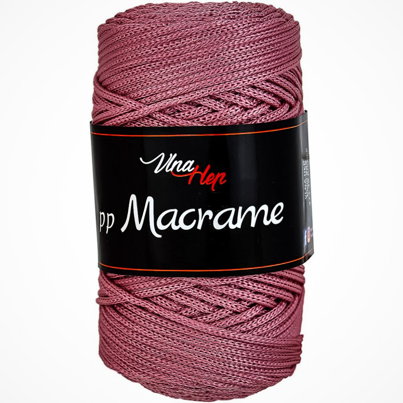 Pletací / háčkovací příze Vlna-Hep PP MACRAME 4028 tmavě růžová, jednobarevná, 100g/85m