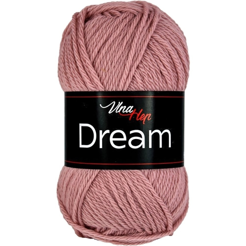 Vlna Hep pletací příze DREAM 6414 starorůžová, 100% merino vlna, jednobarevná, 50g/125m